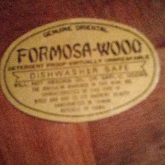 Vintage MCM Genuine Original Formosa-Wood Woven Circular Serving Tray NW… - Picture 6 of 8